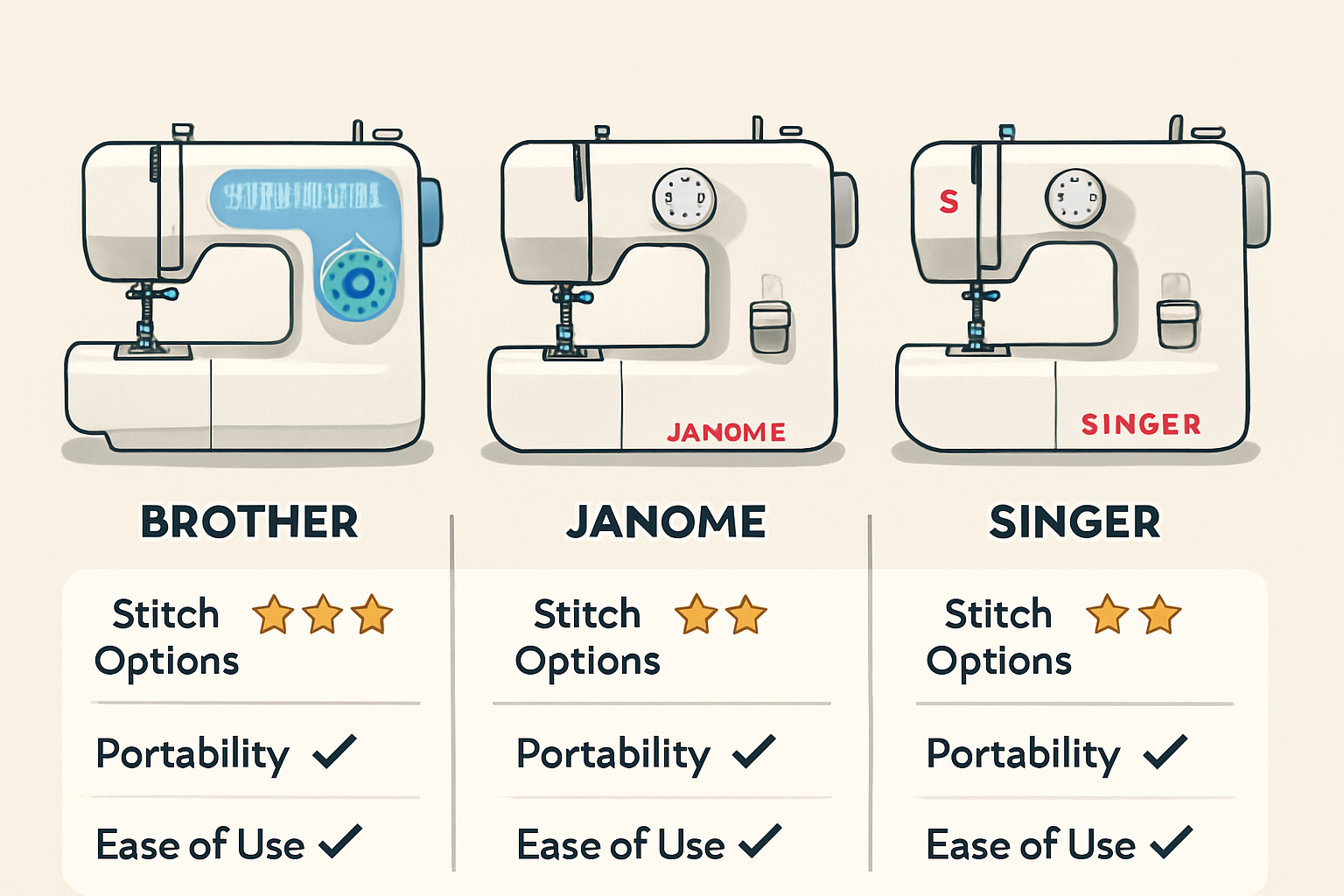 Mini Sewing Machine Comparison