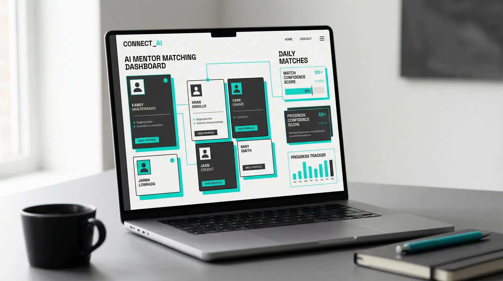 Platform interface mockup