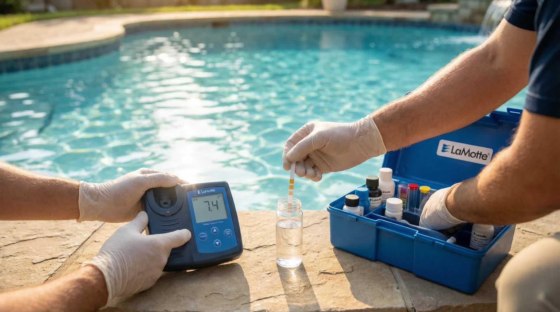 Professional pool maintenance and water testing