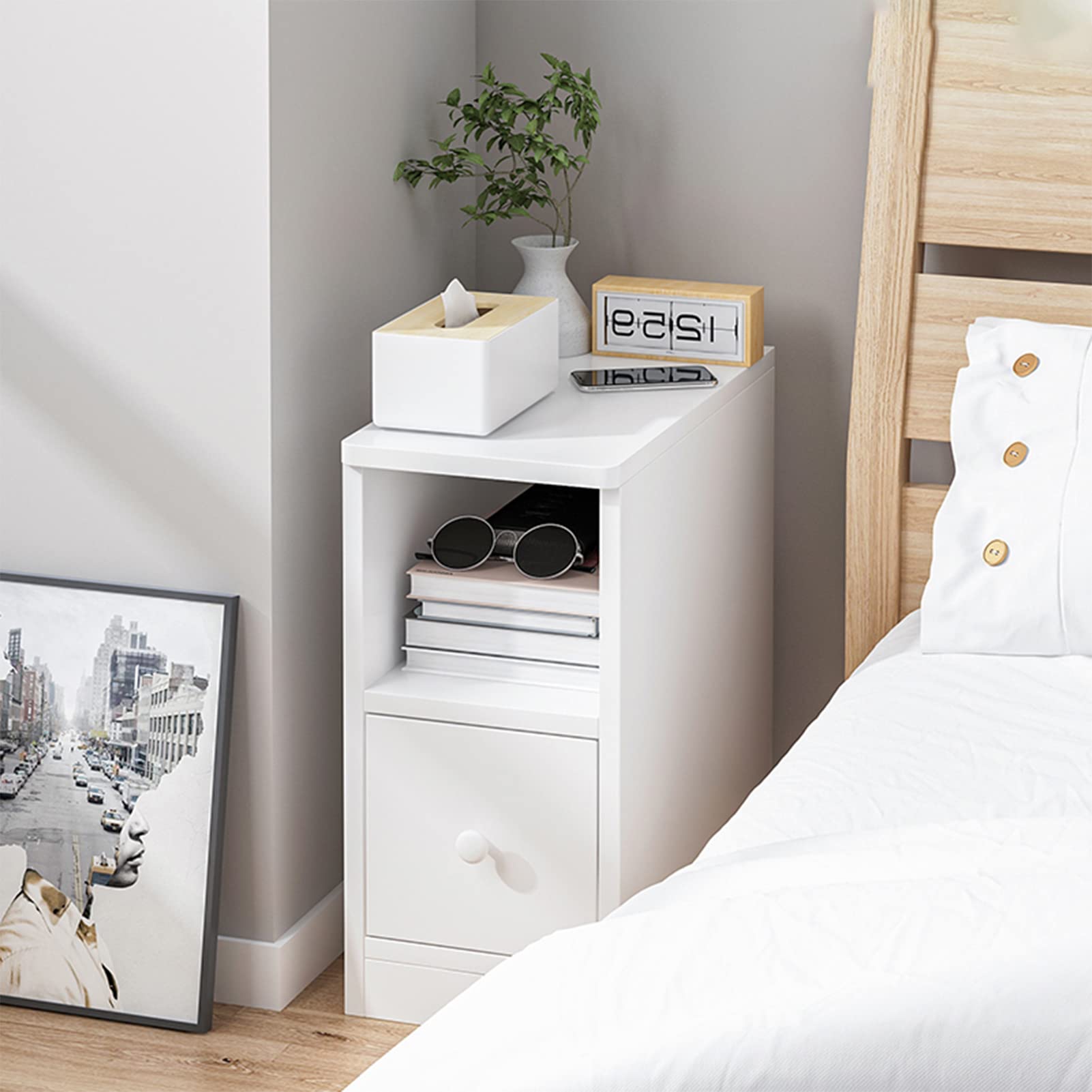 Minimalist Narrow Bedside Table