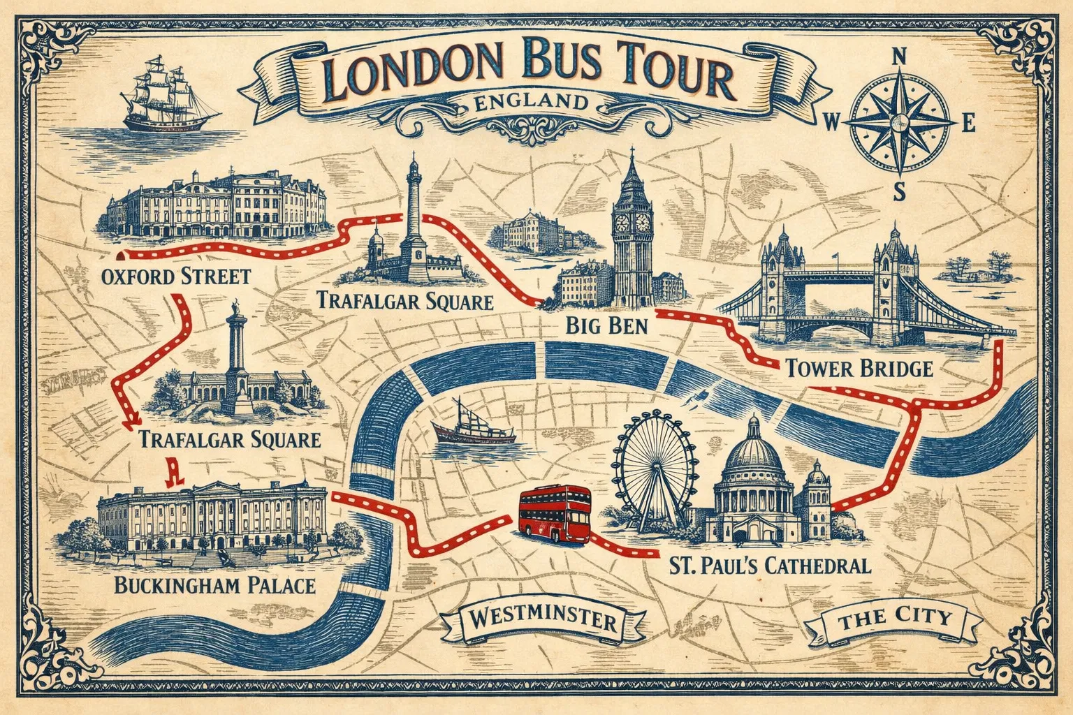 London Bus Tour Route Map