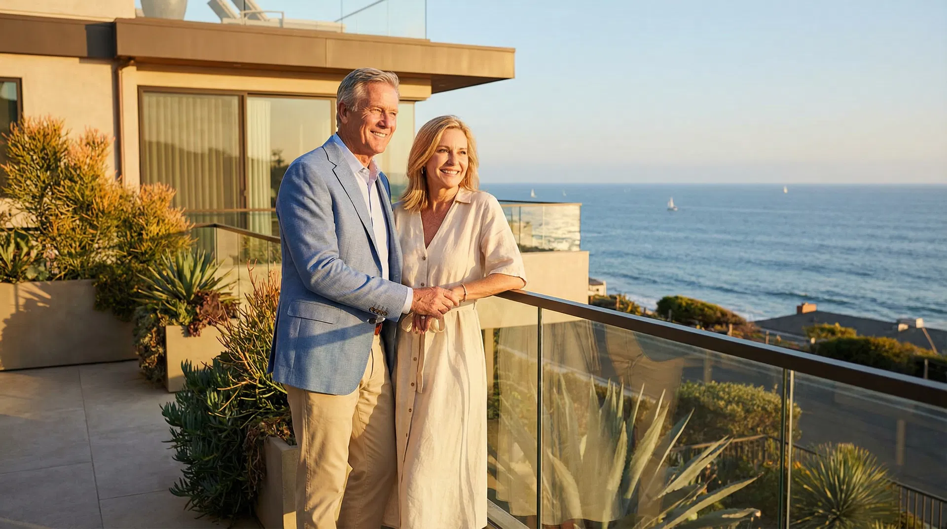 Couple enjoying coastal lifestyle