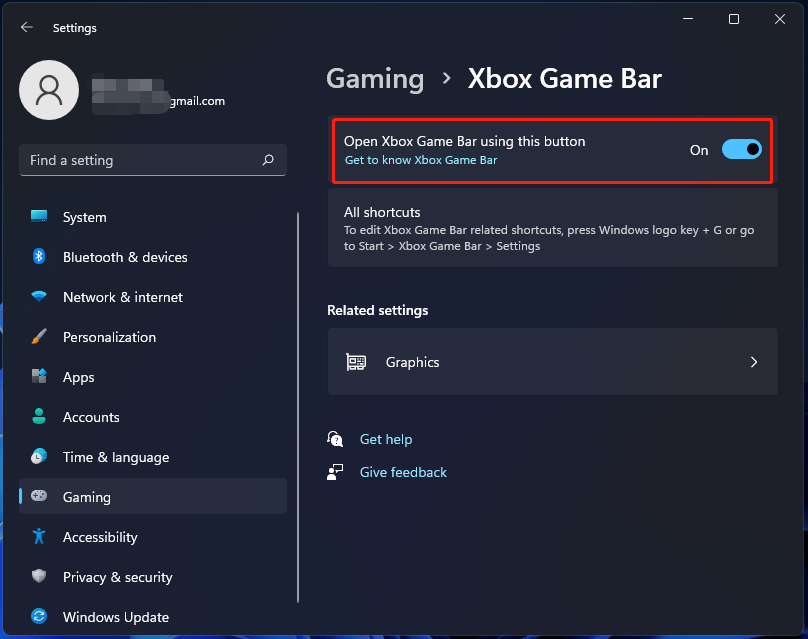 Disabling the Xbox Game Bar in Windows 10