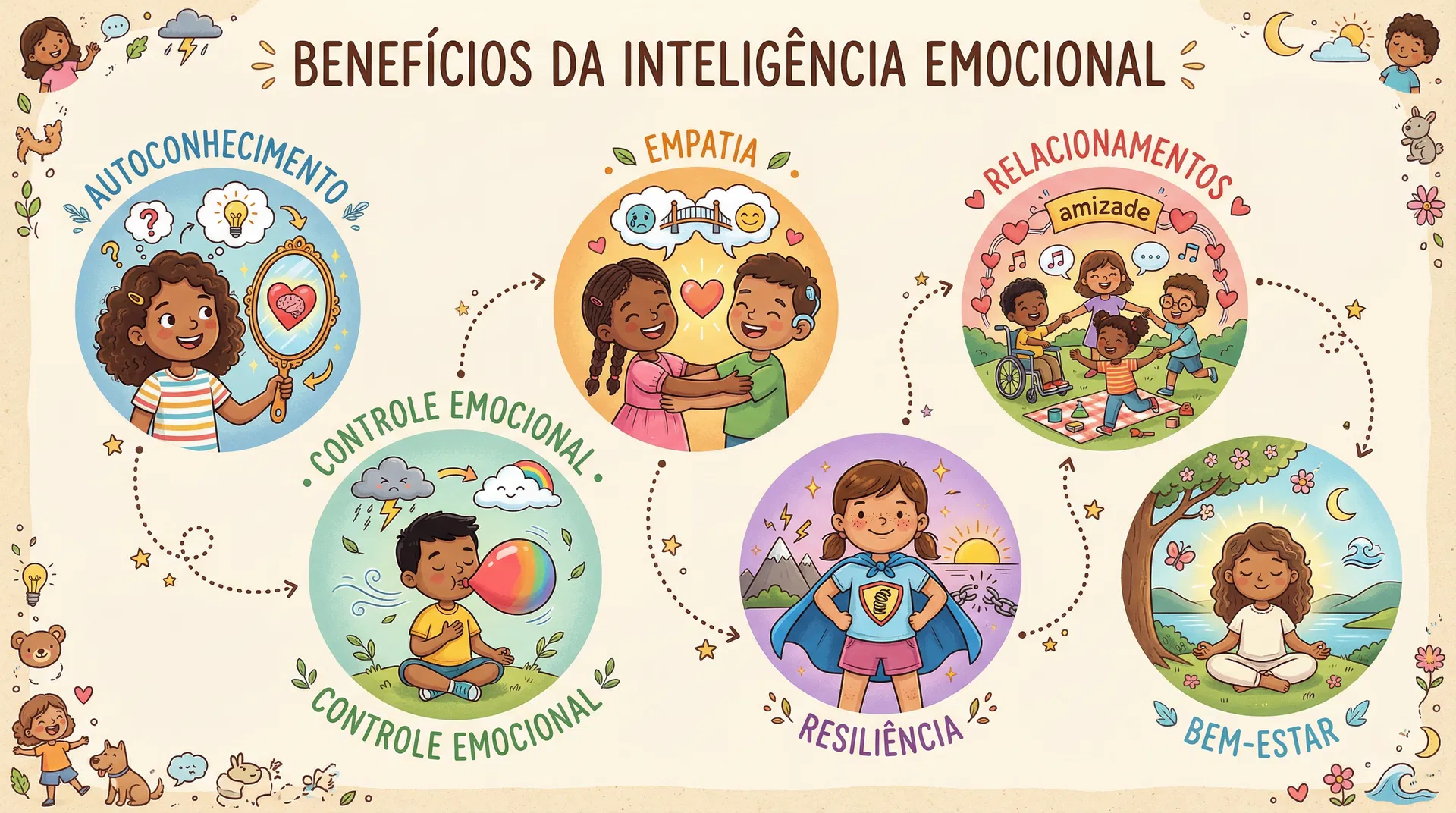 Infográfico dos benefícios da inteligência emocional