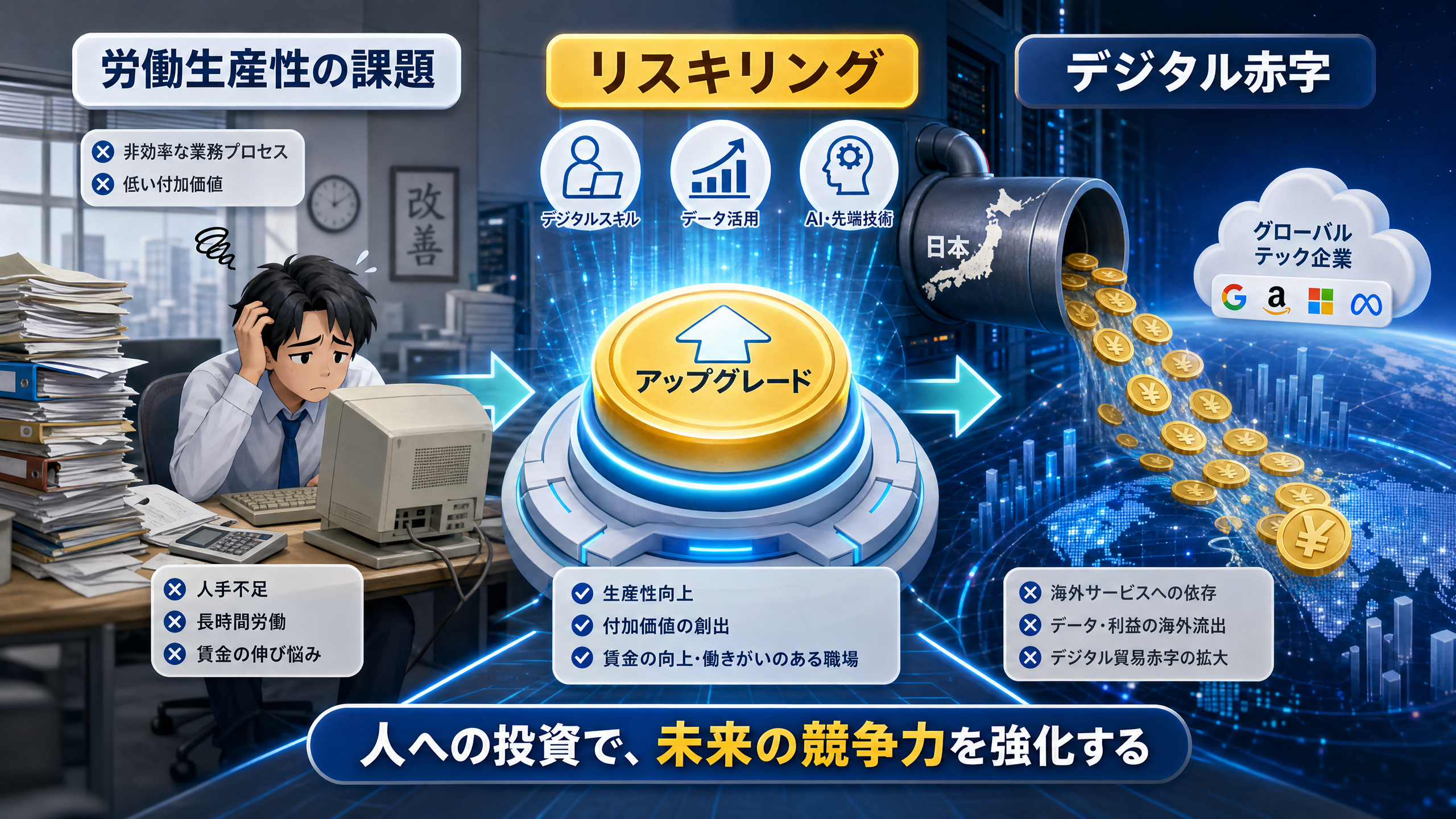 労働生産性とデジタル赤字
