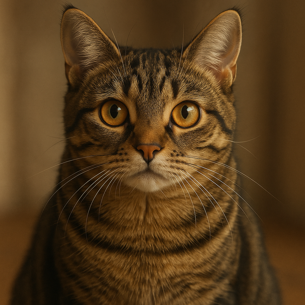 悪い例:簡単なプロンプト「cat」で生成した画像