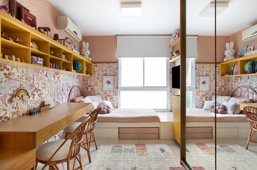 Quarto infantil com marcenaria sob medida em estilo Boho Chic