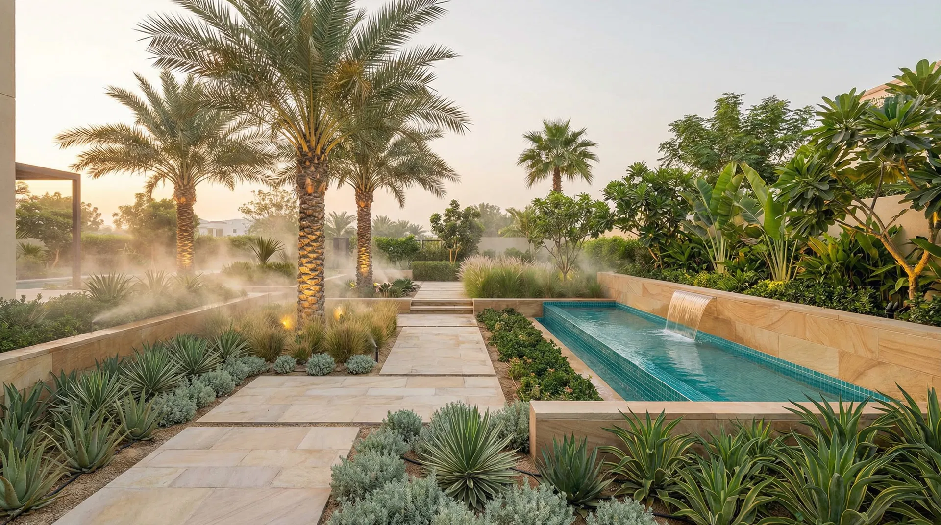 Garden design with irrigation