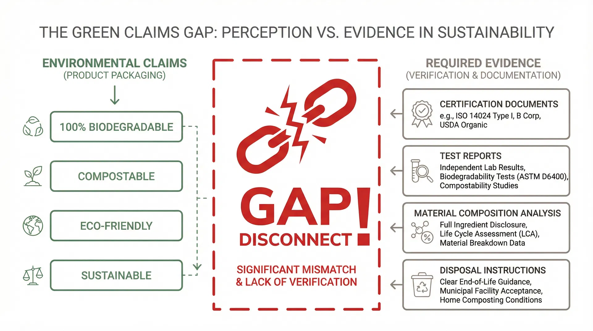 環保餐具客製化中的「認證範圍與宣稱脫鉤陷阱」:為什麼拿到可堆肥認證,卻因「100% 可分解」宣稱被罰款