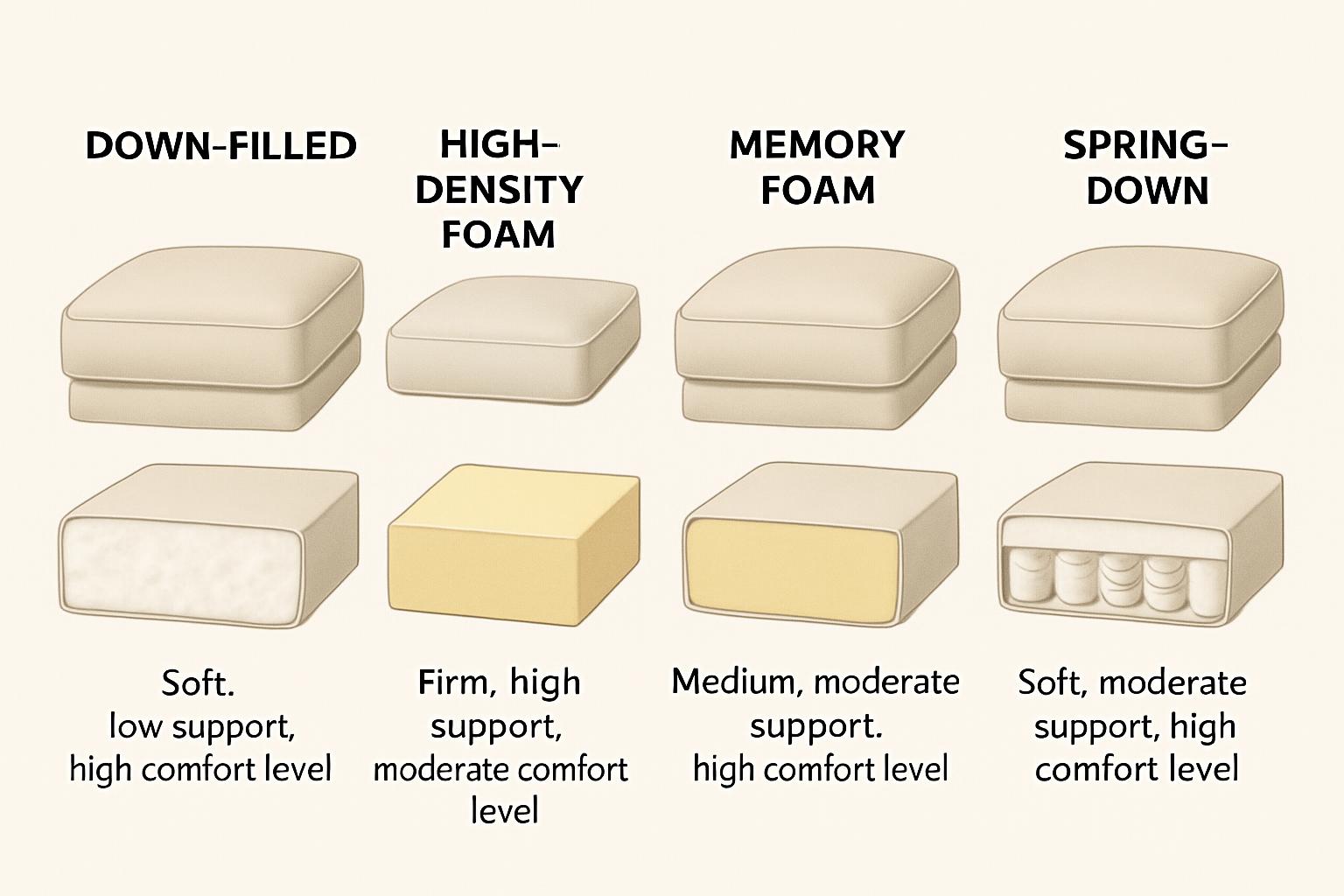 Sofa Cushion Types