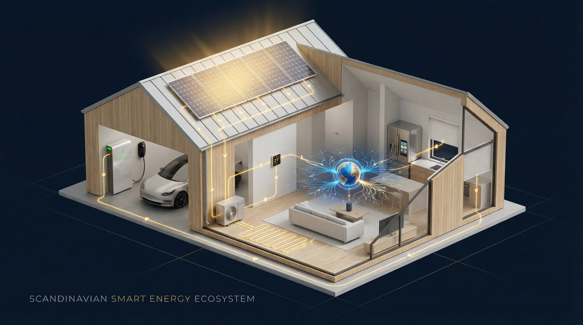 Pulsen A.I. smart energisystem – alla enheter uppkopplade