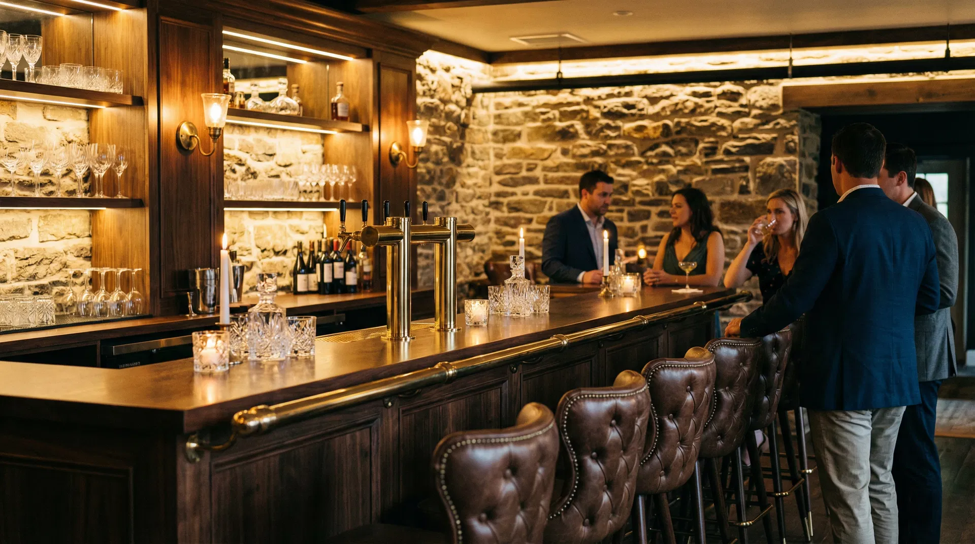 The renovated bar area