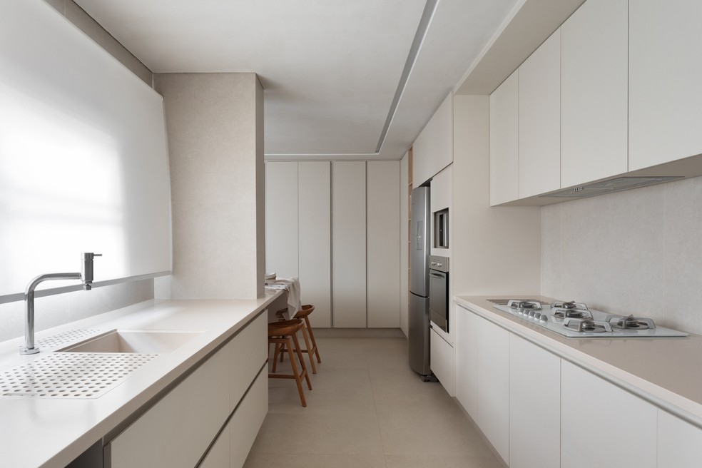 Corian em cozinha com design diferenciado