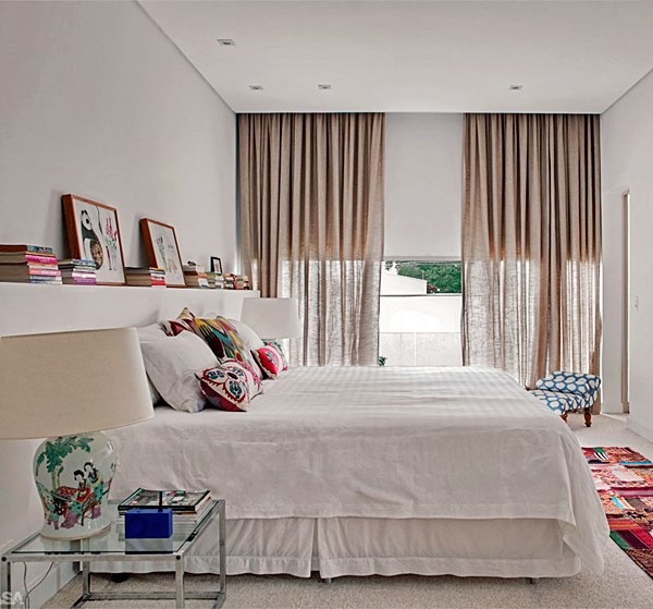 Ambiente elegante com detalhes em seda