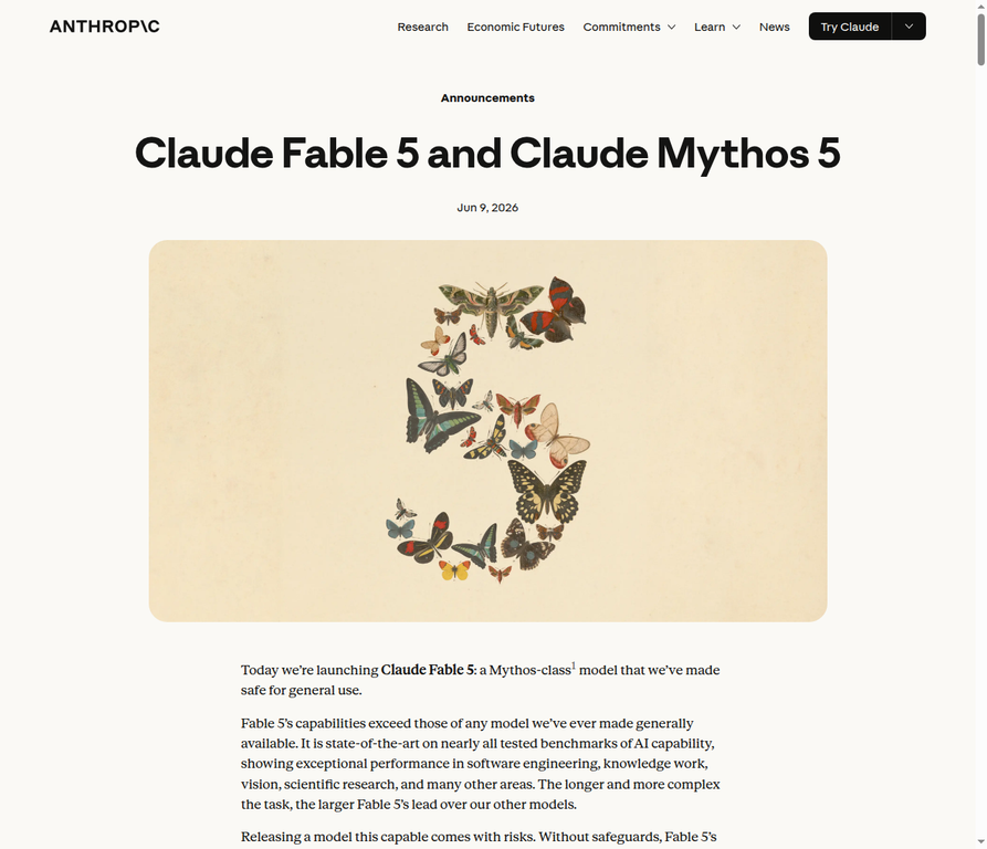 Claude Fable 5 発表