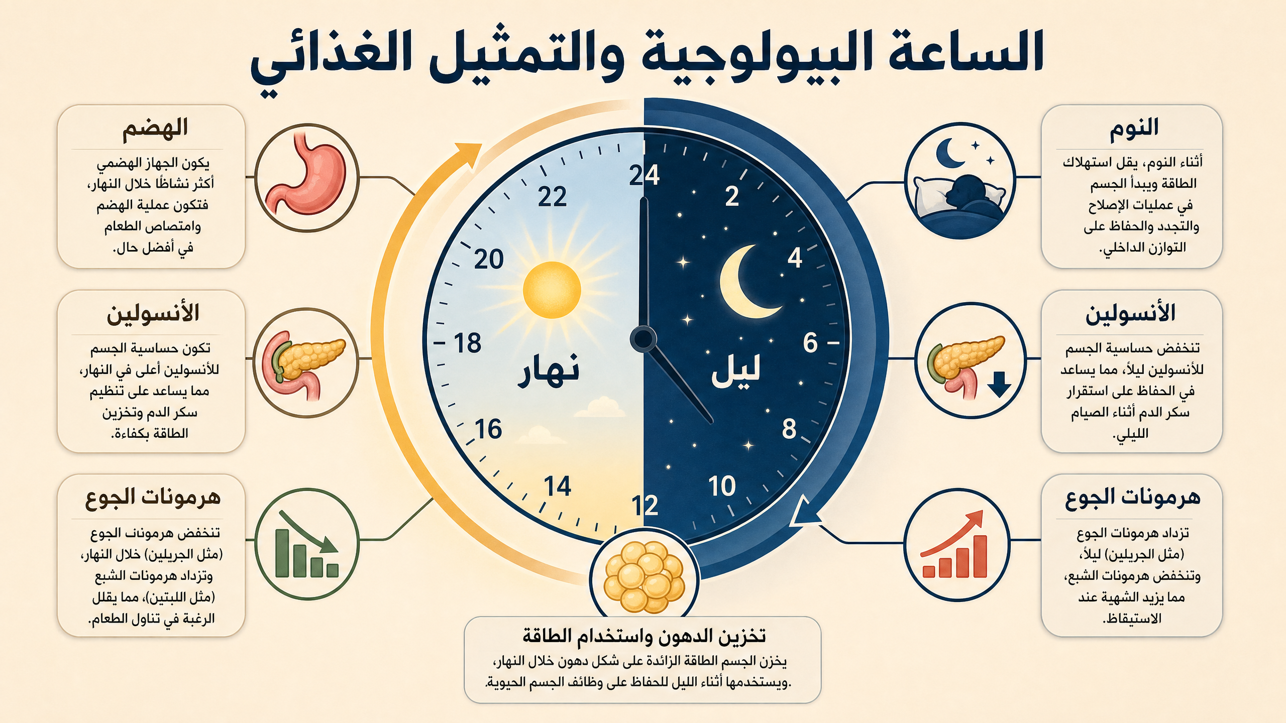 الساعة البيولوجية والتمثيل الغذائي