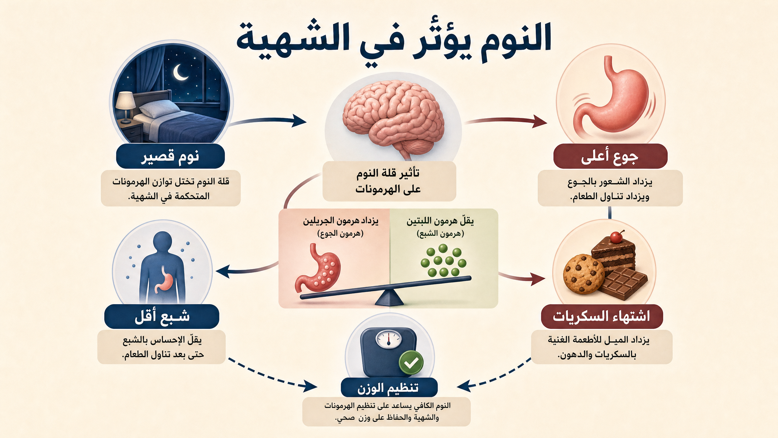 النوم يؤثر في الشهية