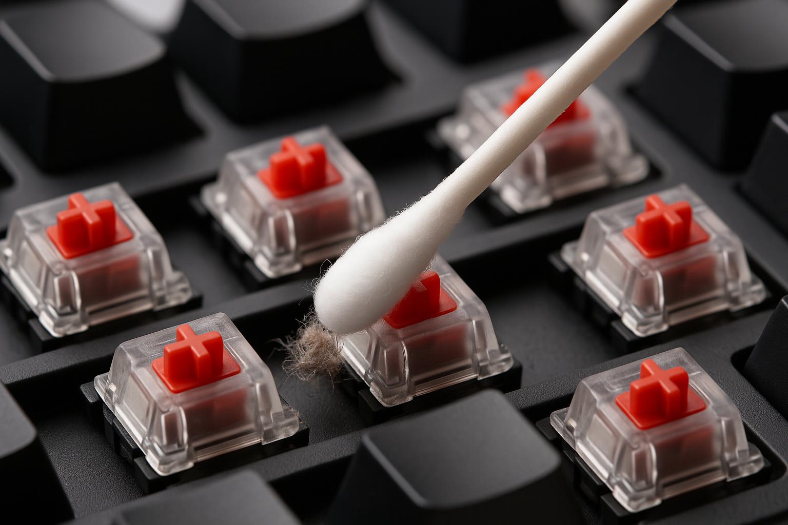 Cleaning mechanical keyboard switches
