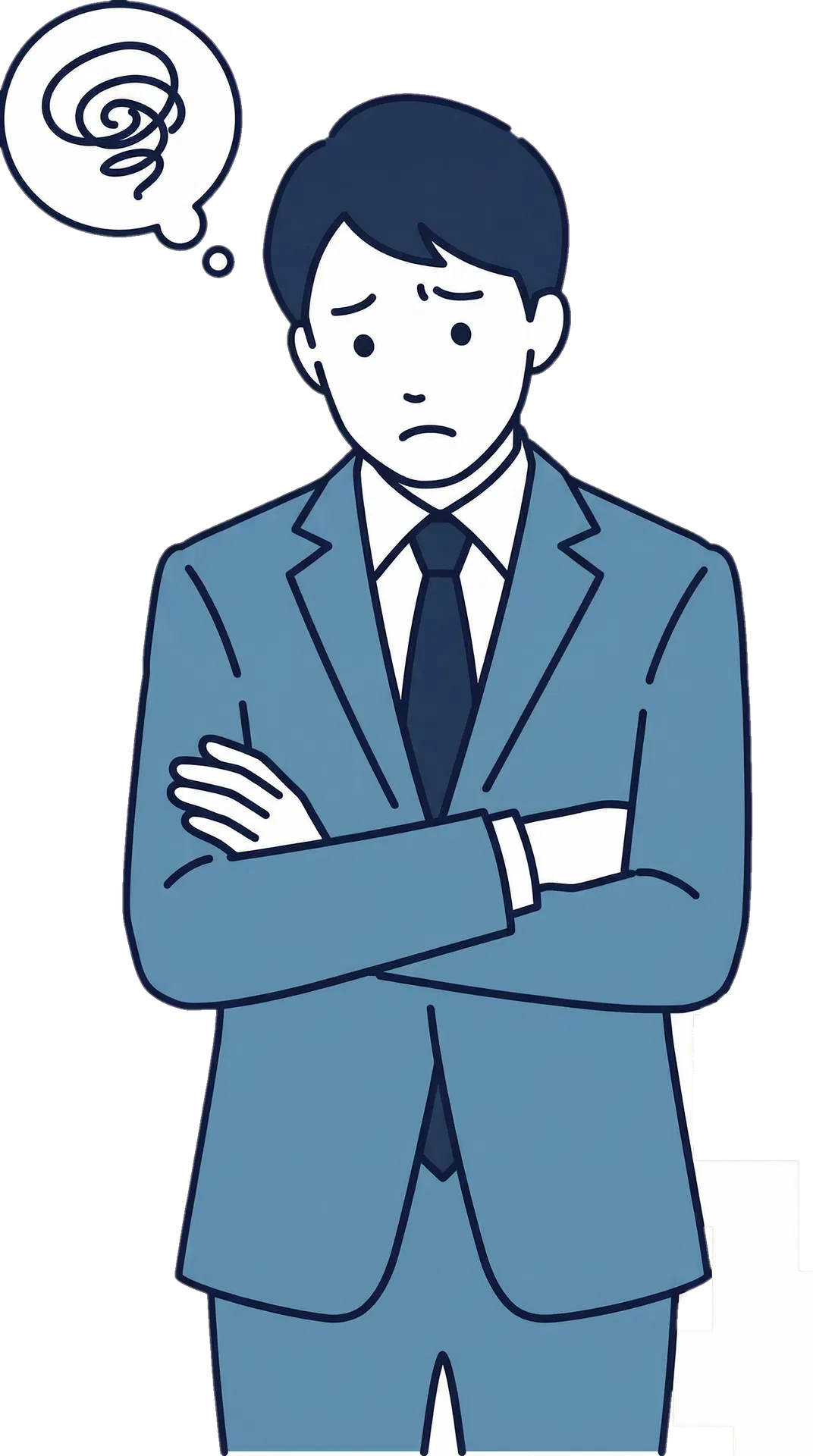 悩むビジネスマン