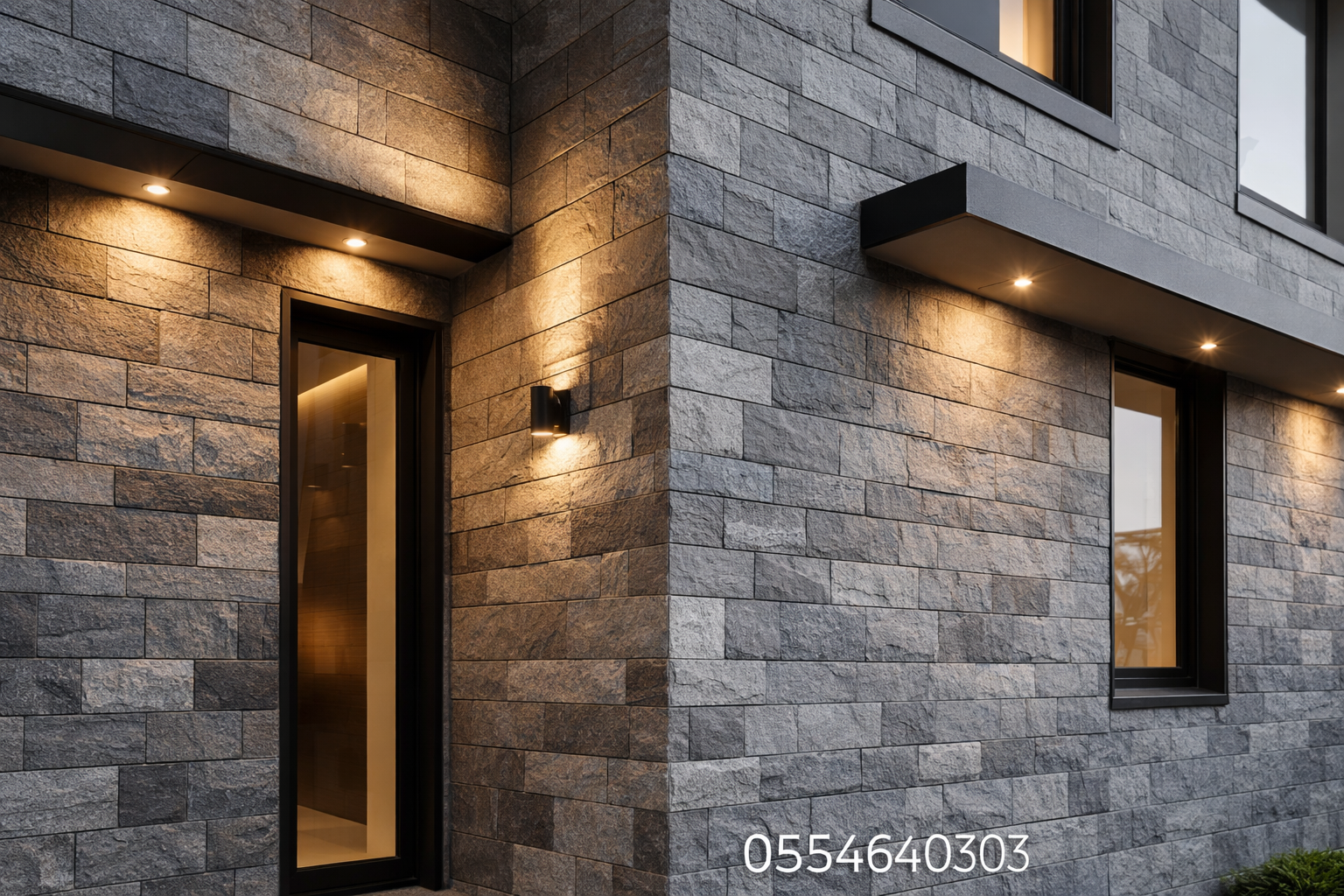 حجر بريكس رمادي