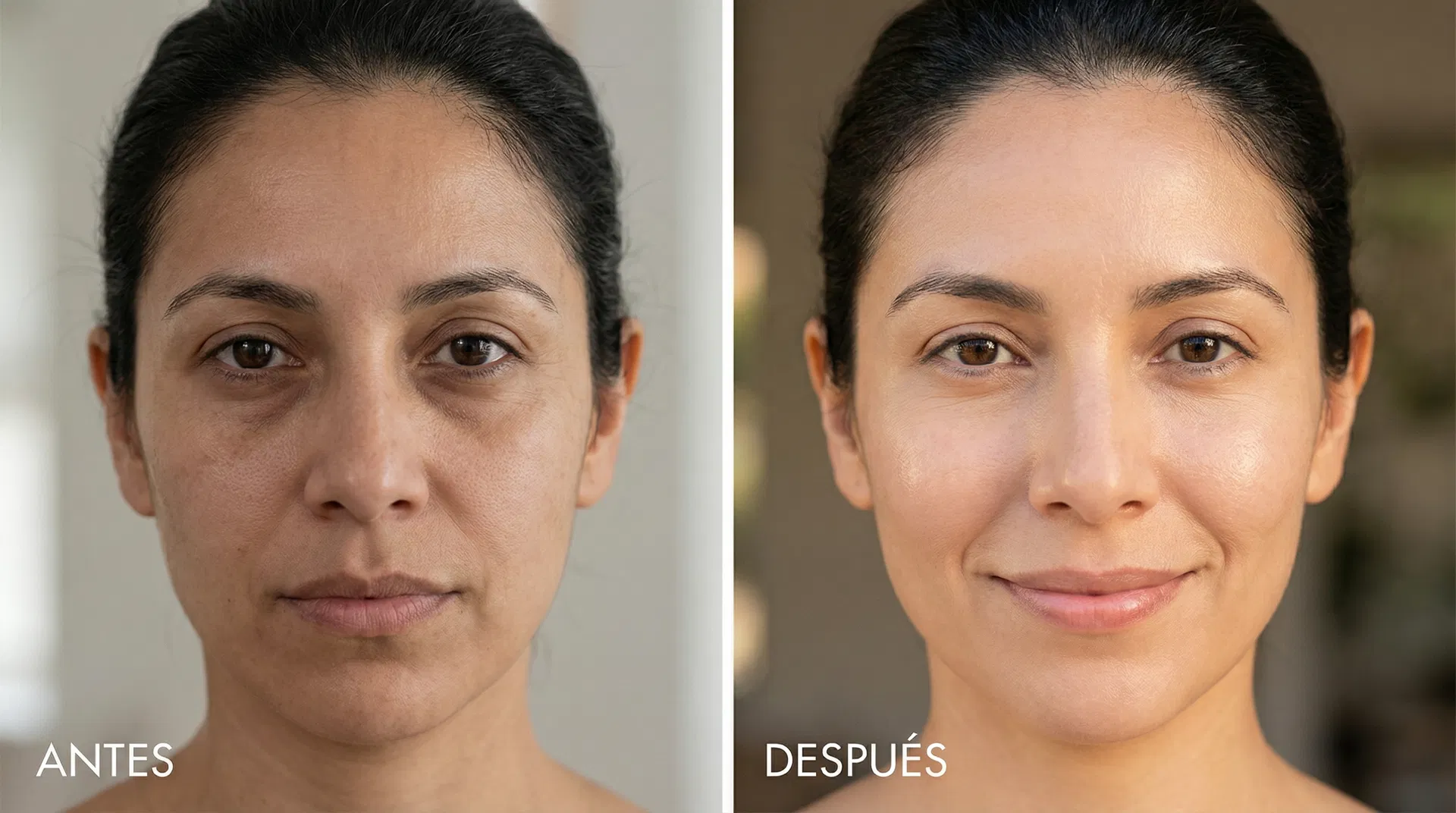 Antes y después - Reducción de arrugas y ojeras