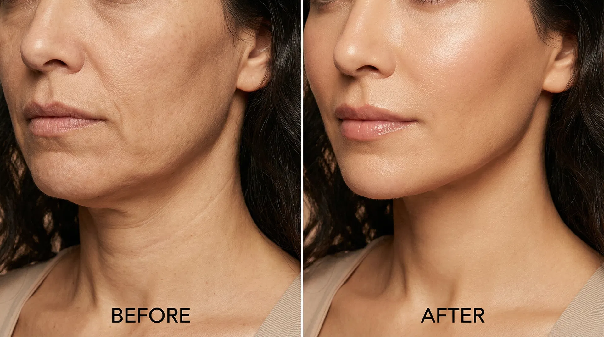 Antes y después - Firmeza y elasticidad del cuello