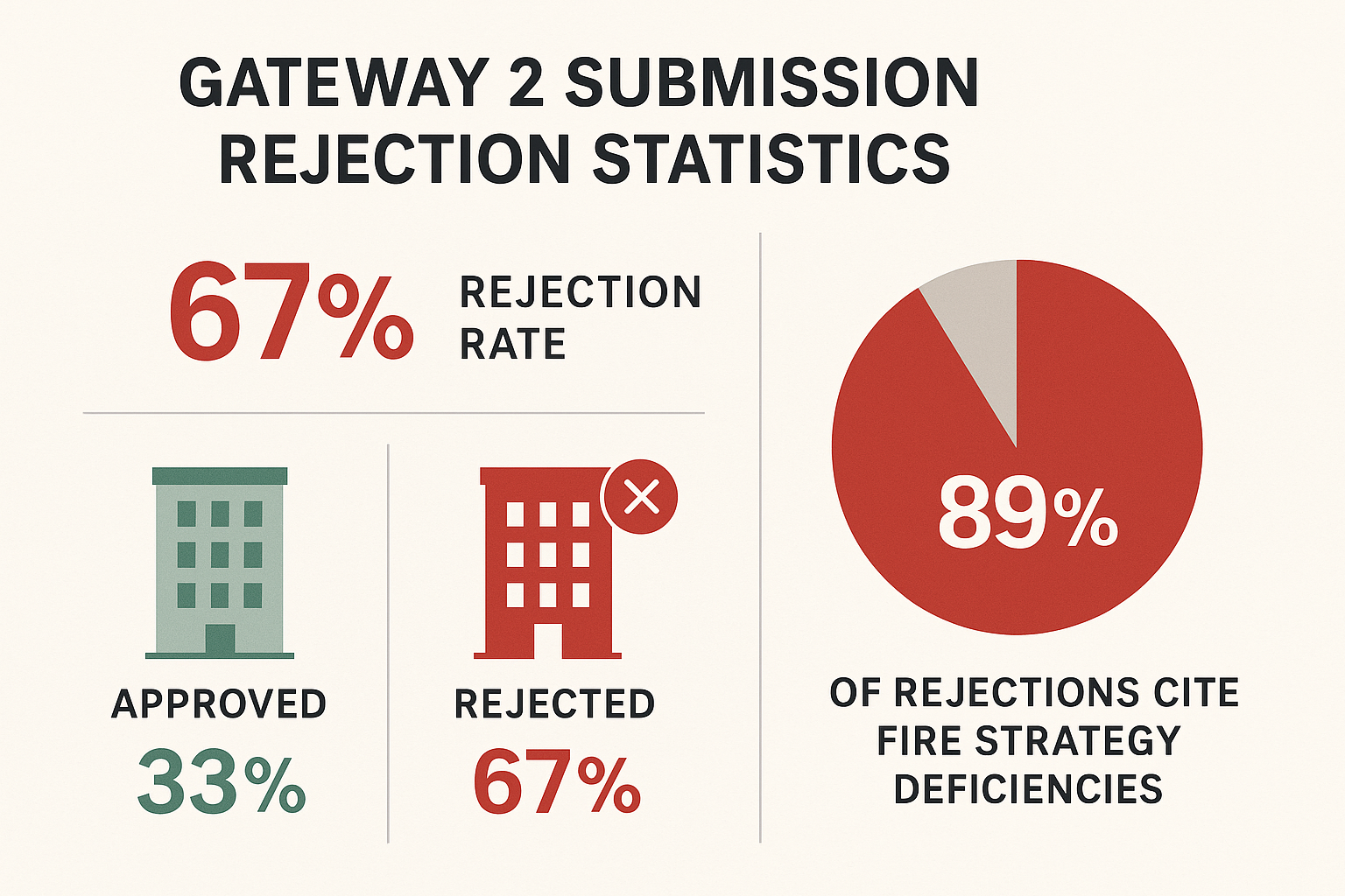 Complete Guide to Part B Building Regulations: The £2.5 Billion Fire Safety Crisis Transforming UK Construction 4 Gateway 2 Submission Rejection Statistics