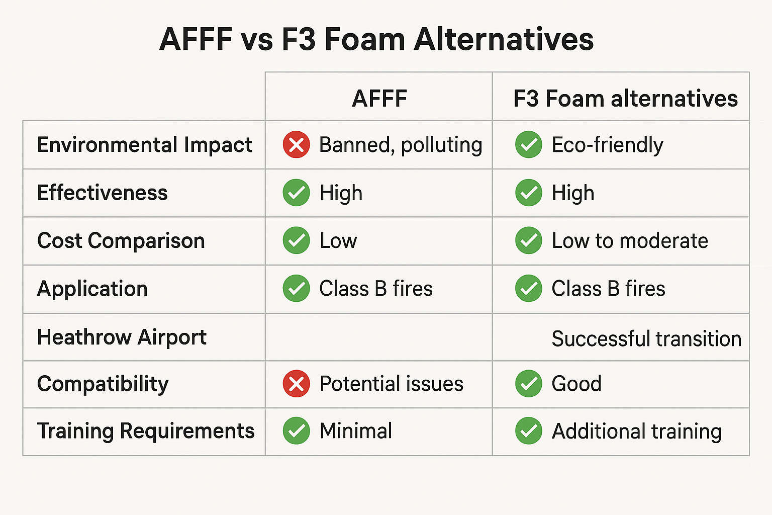 AFFF Fire Extinguisher Ban July 2025: The £1.6 Trillion Environmental Crisis Landing on Your Doorstep 8 AFFF vs F3 Foam Alternatives Comparison