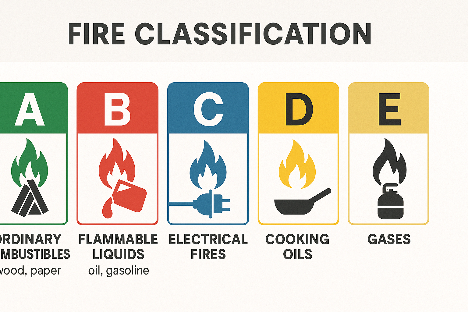 Fire Doors Regulations: Ensuring Safety and Compliance 6 Fire Classification Types Chart