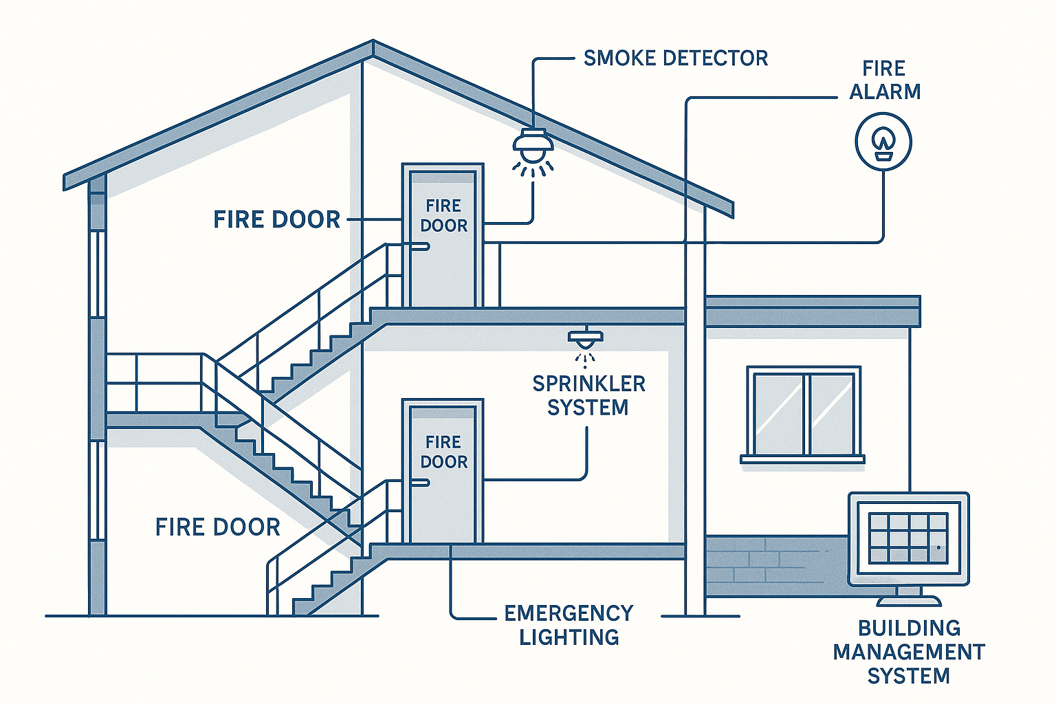Fire Doors Regulations: Ensuring Safety and Compliance 8 Fire Safety Equipment Integration Diagram