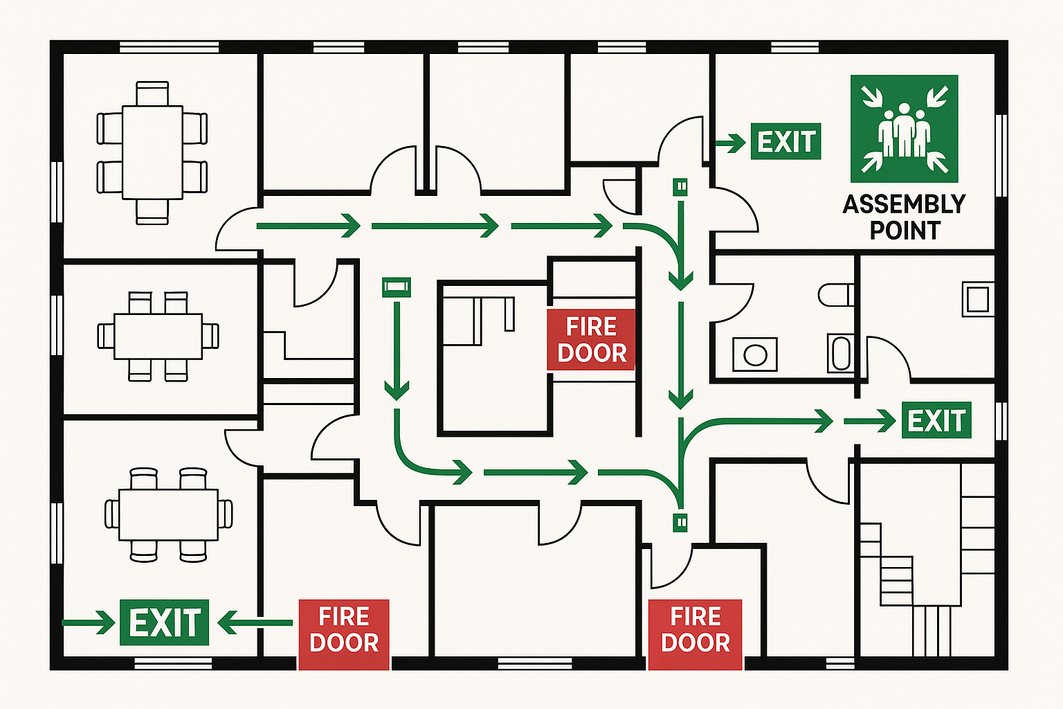 Fire Doors Regulations: Ensuring Safety and Compliance 10 Emergency Evacuation Route Diagram