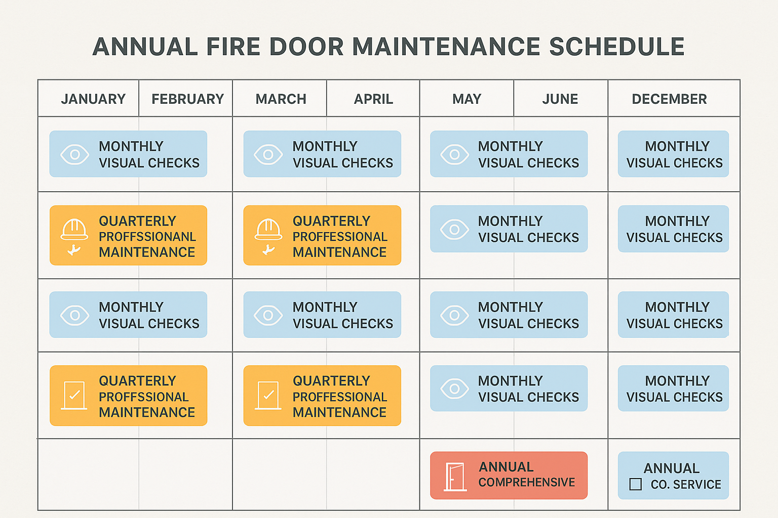 Fire Doors Regulations: Ensuring Safety and Compliance 14 Annual Fire Door Maintenance Schedule