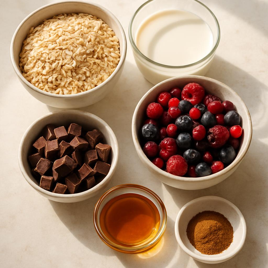 Ingredientes para Aveia Assada