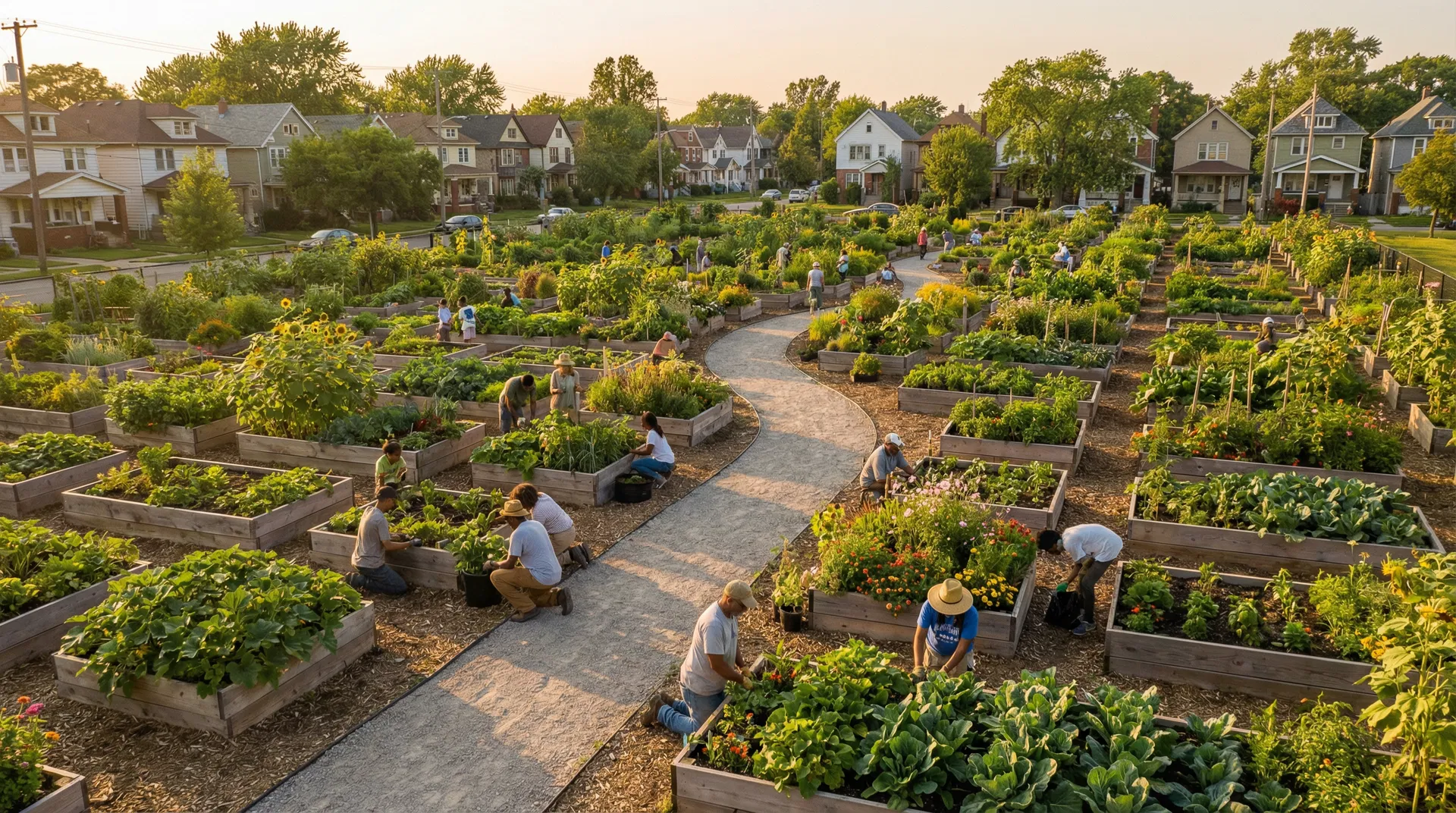 Community garden in Detroit