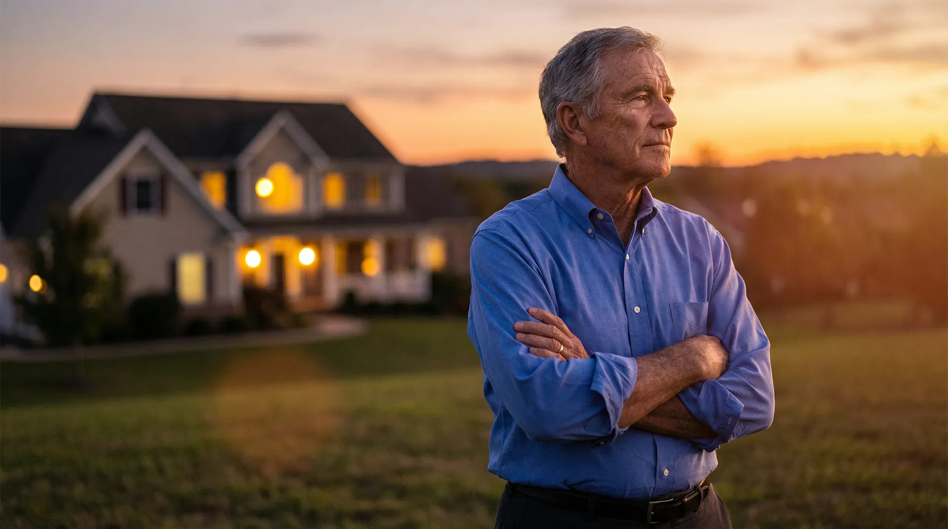 Veteran standing confidently