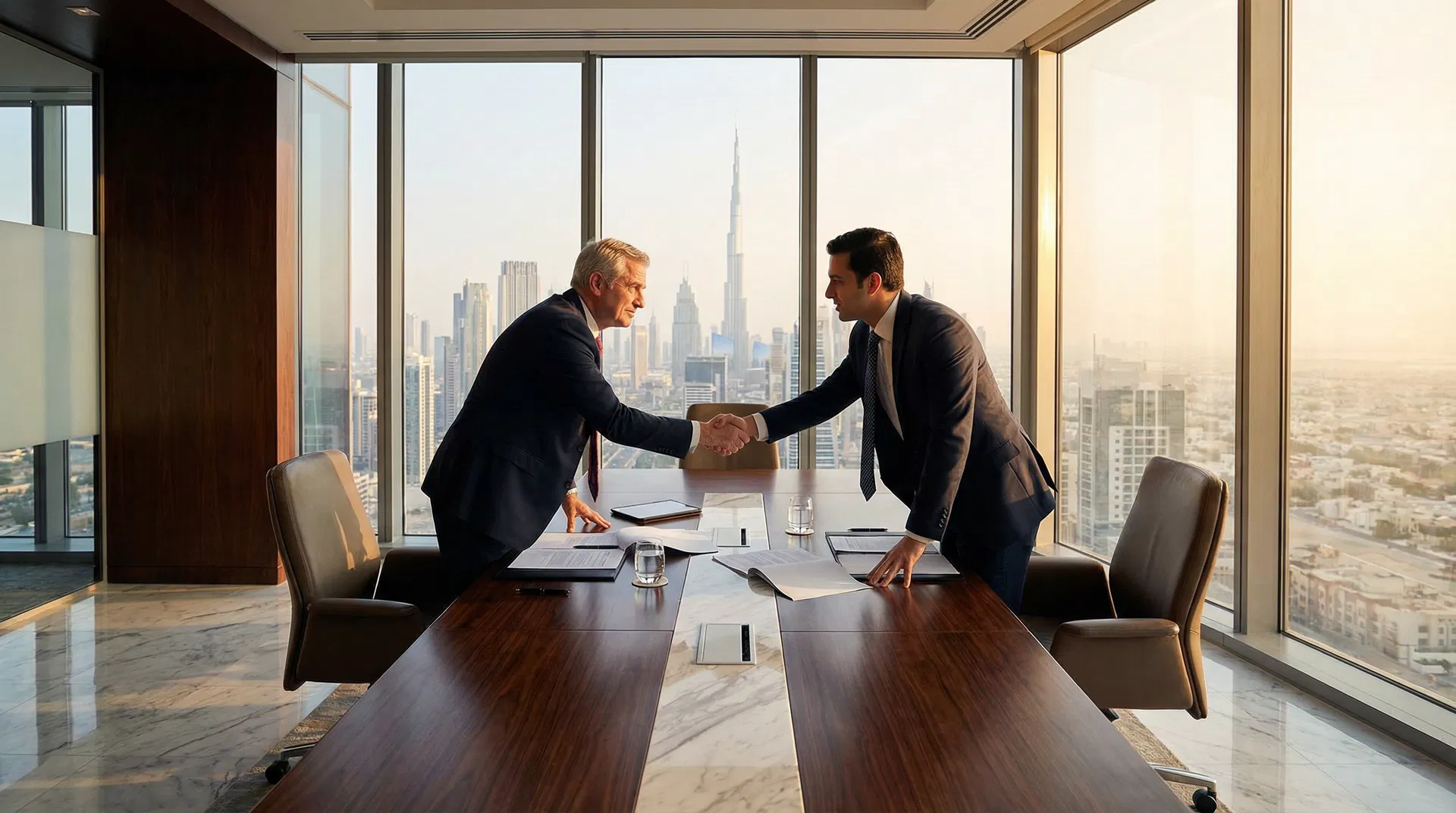 Business meeting in Dubai office