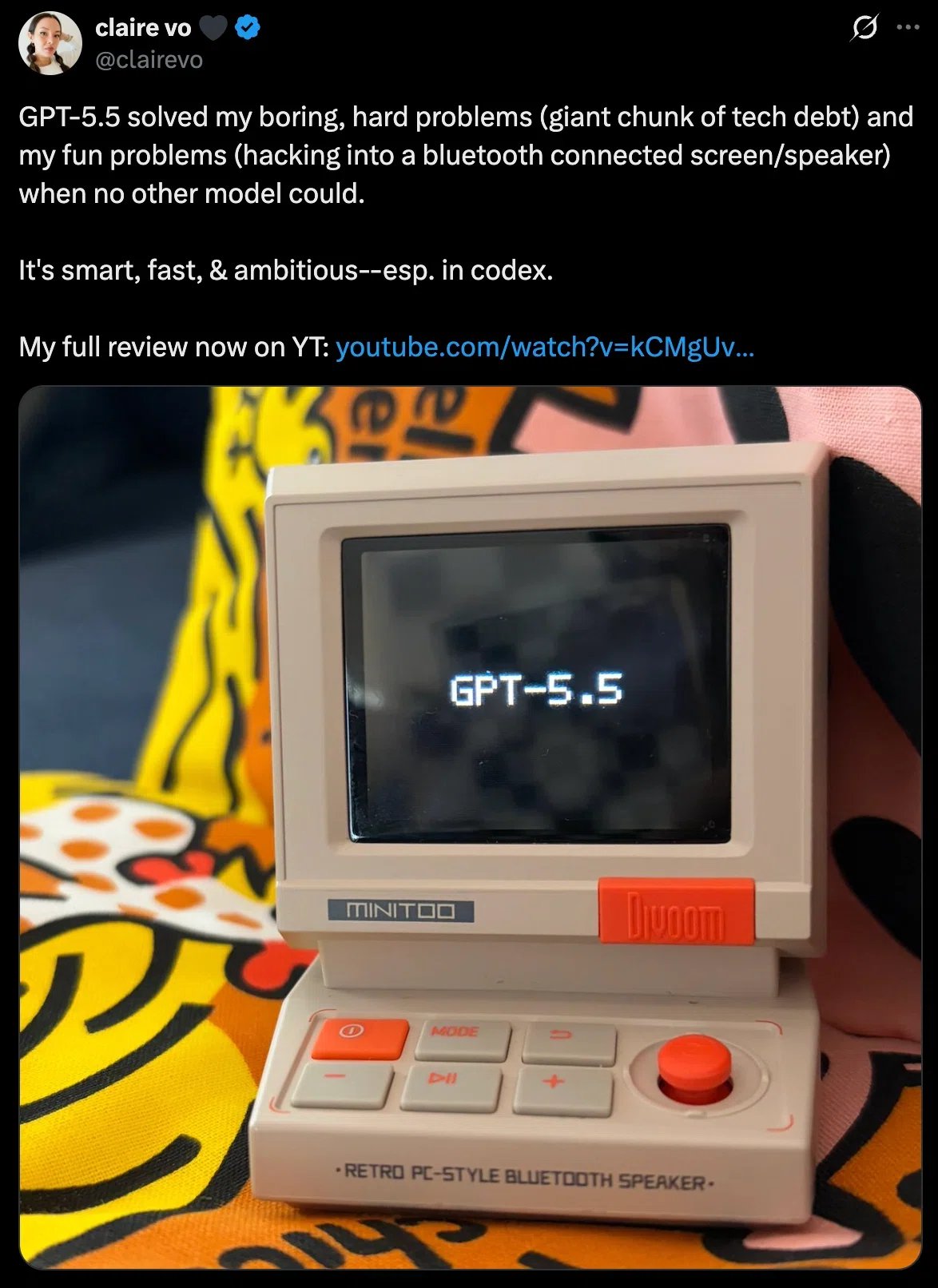 claire vo氏のツイート