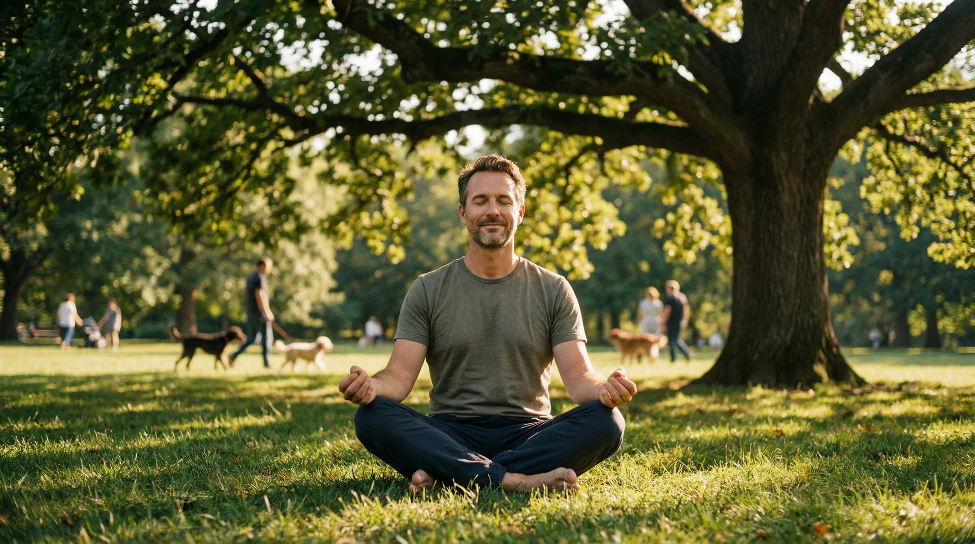 Man meditating