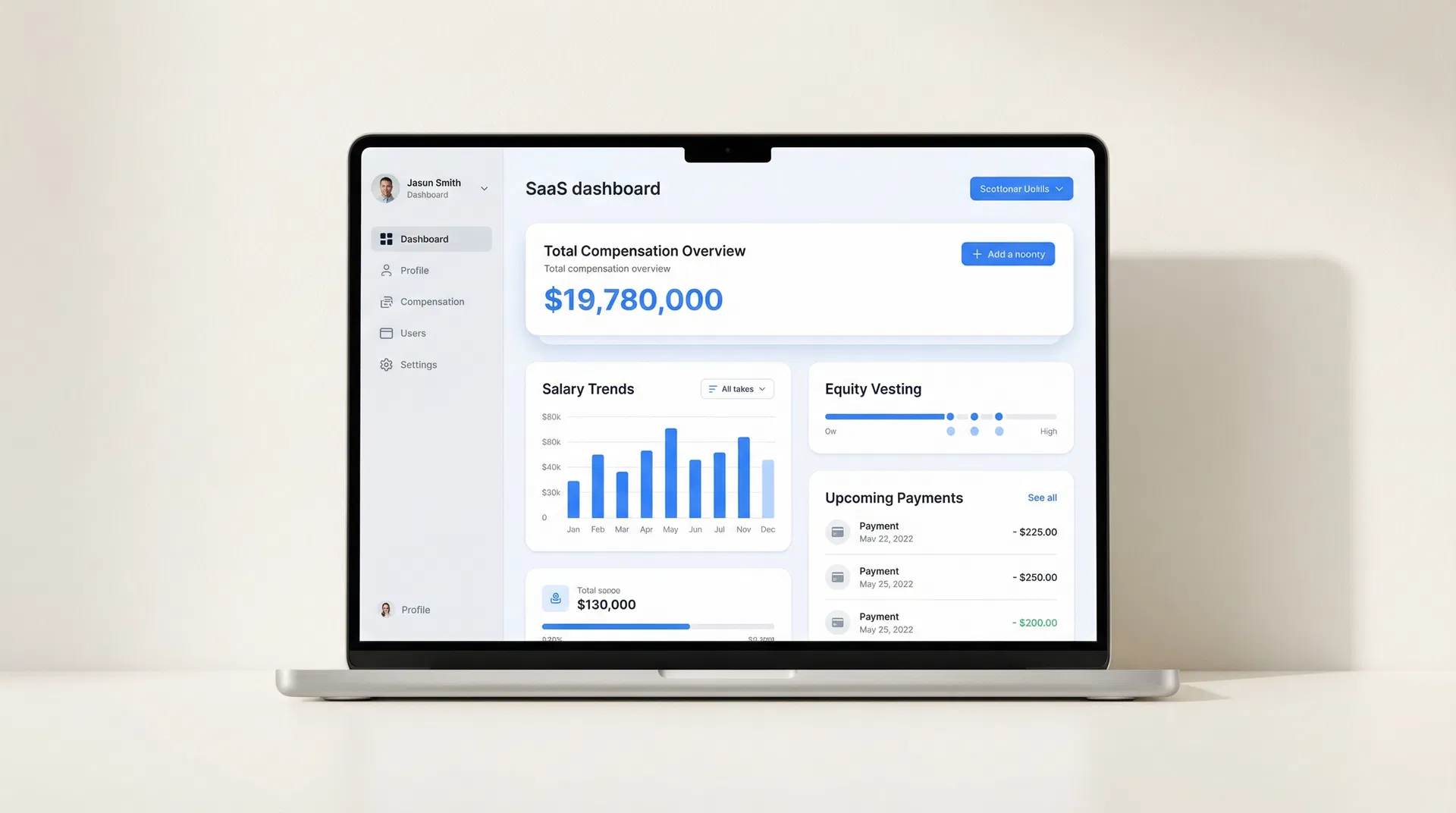 CompPilot compensation tracking dashboard
