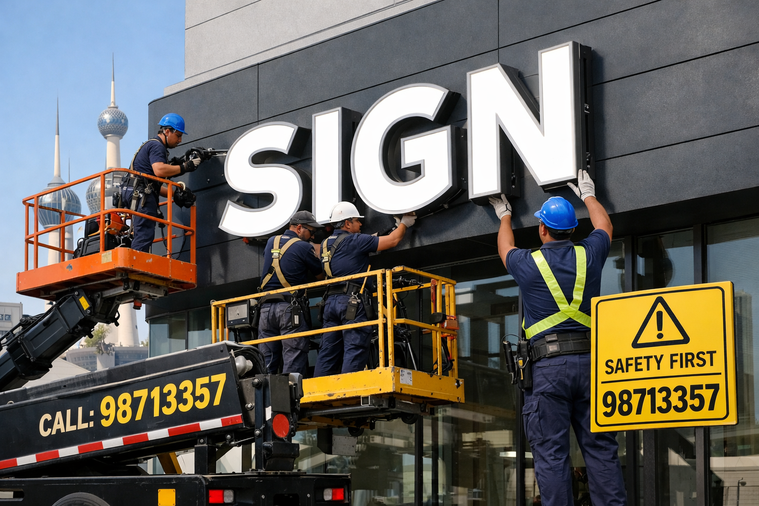 تركيب لوحات إعلانية مضيئة في الكويت - النخبة الخليجية 98713357