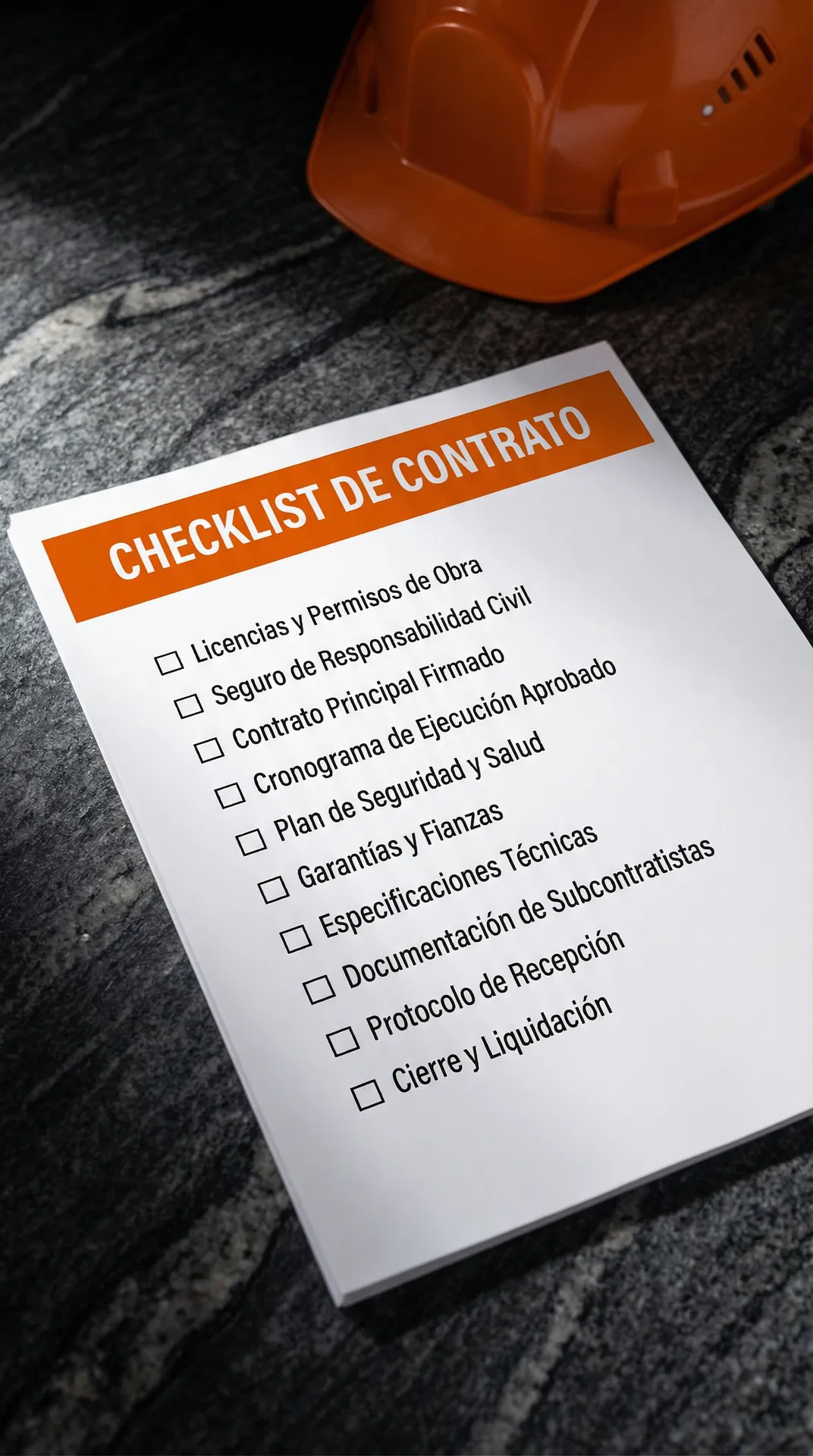 Checklist de Contrato de Construcción