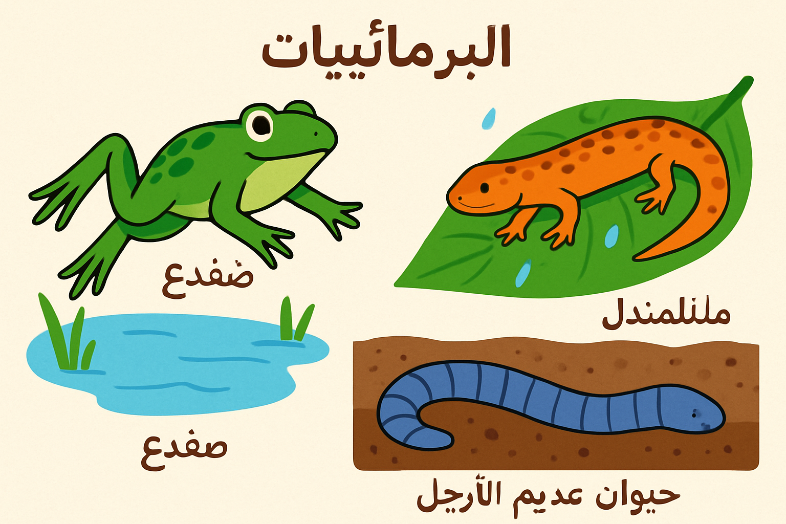 بحث حول الحيوانات البرمائية 2 أنواع البرمائيات الرئيسية