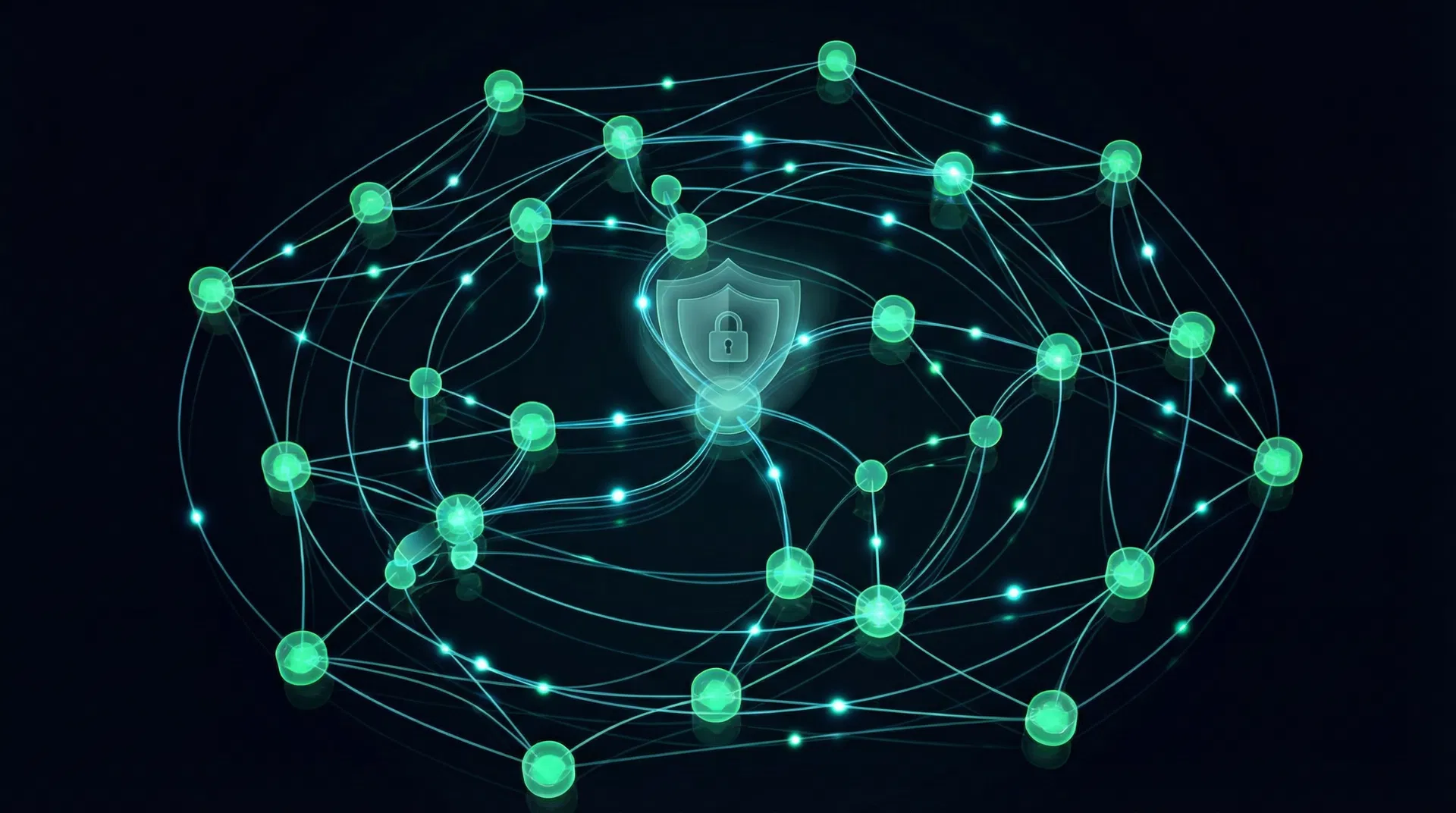 Neural network visualization representing edge AI processing