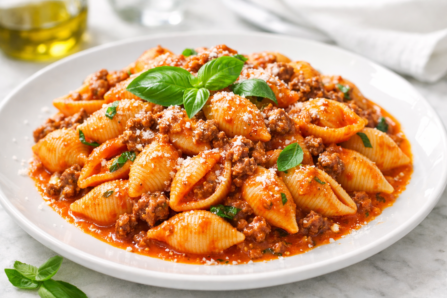 Creamy Tomato Ground Beef Pasta