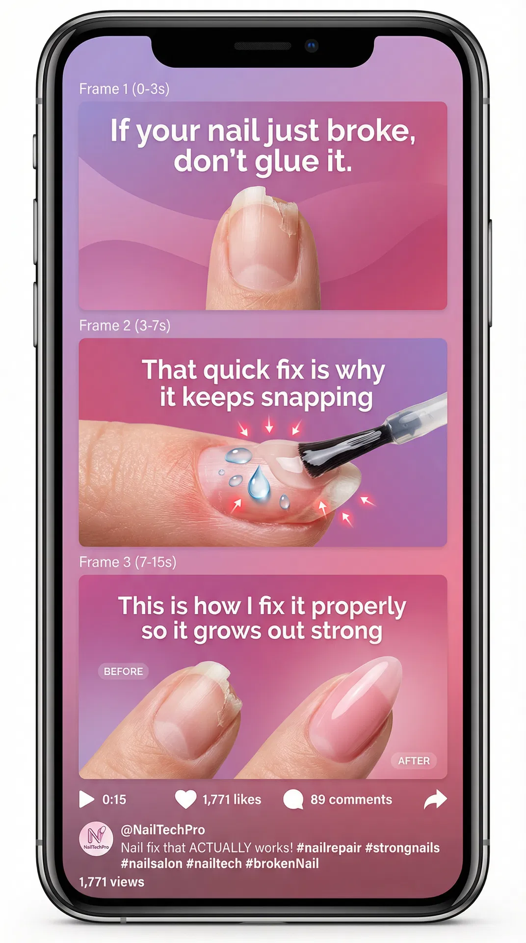 Reel Preview - If your nail just broke, don't glue it