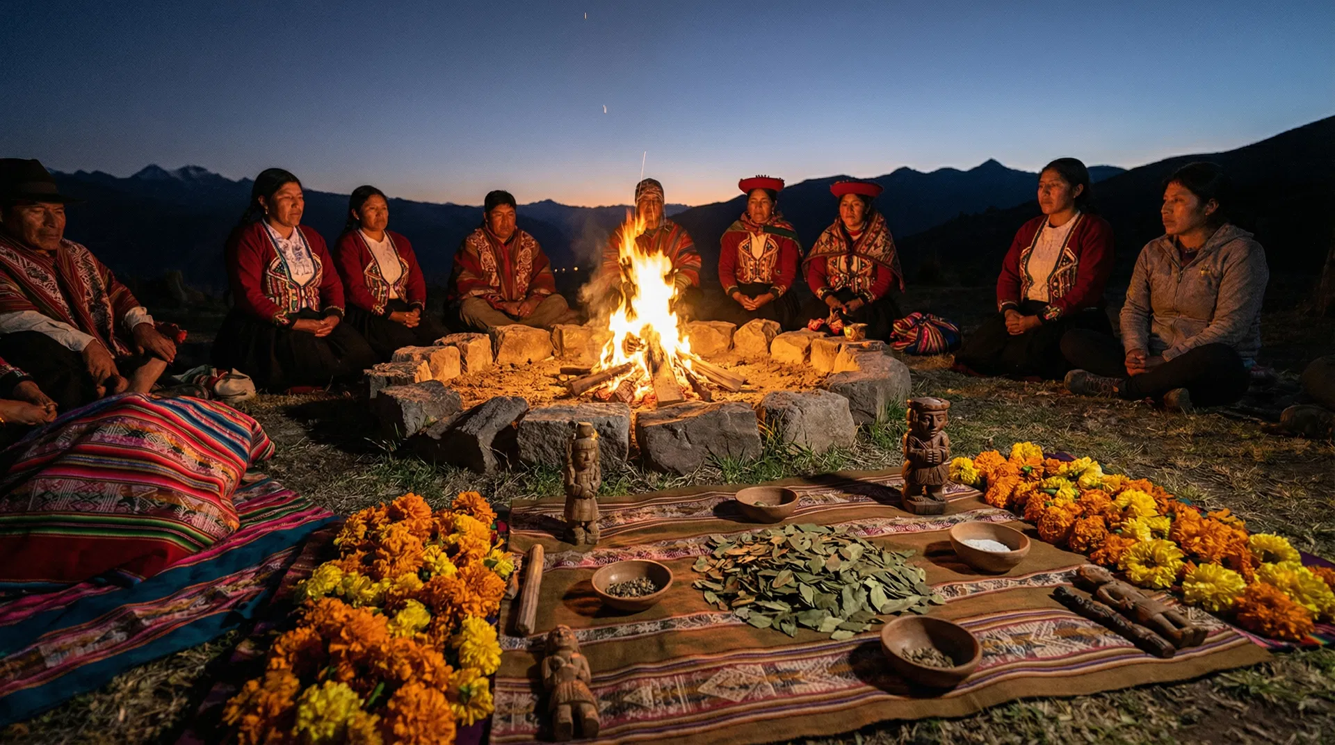 Fire ceremony in the Andes โ honoring the ancient traditions passed down through generations. ๐๏ธ #fireceremony #andes #tradition