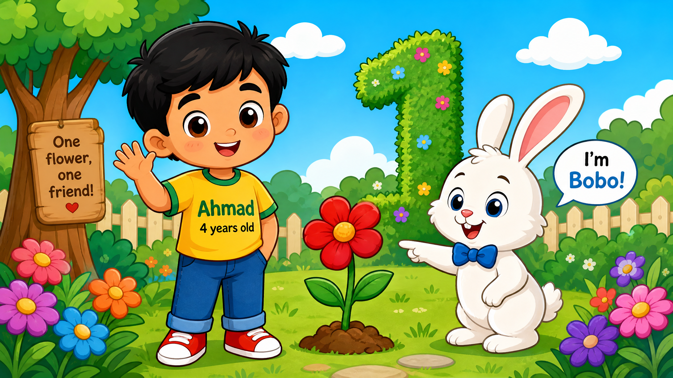 أحمد وبوبو في حديقة الأرقام