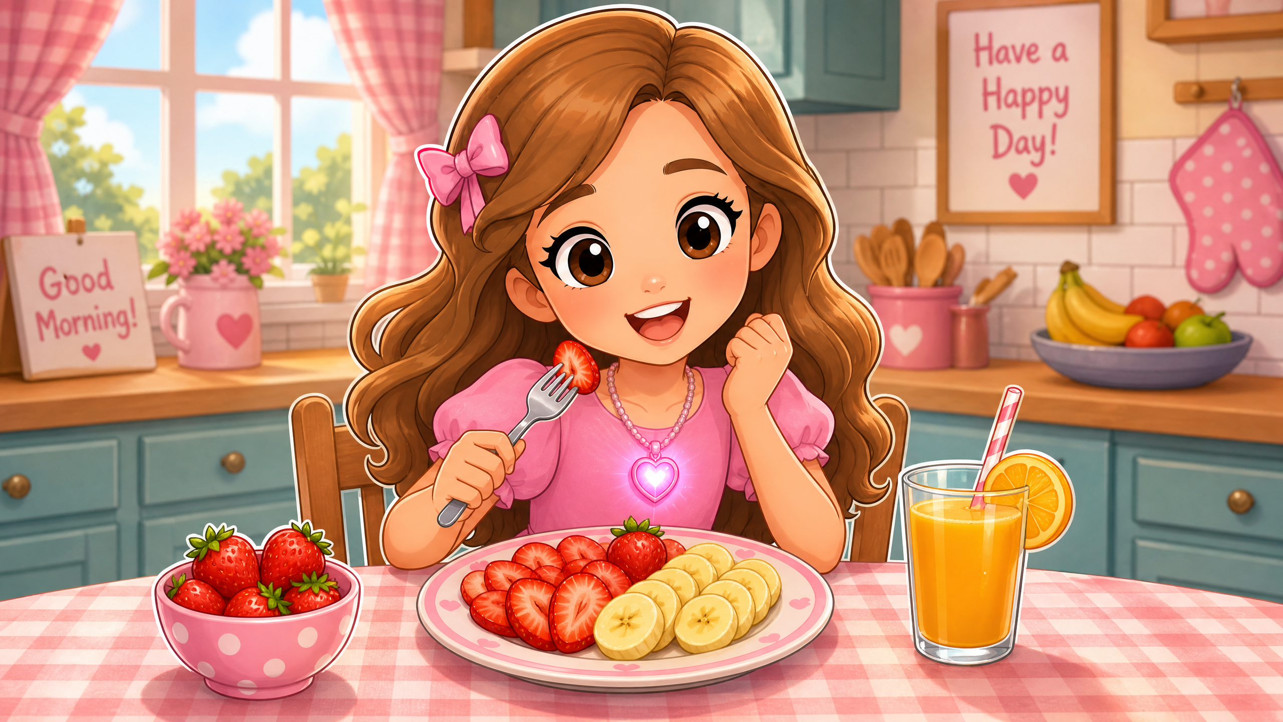 Lulu Eating Breakfast