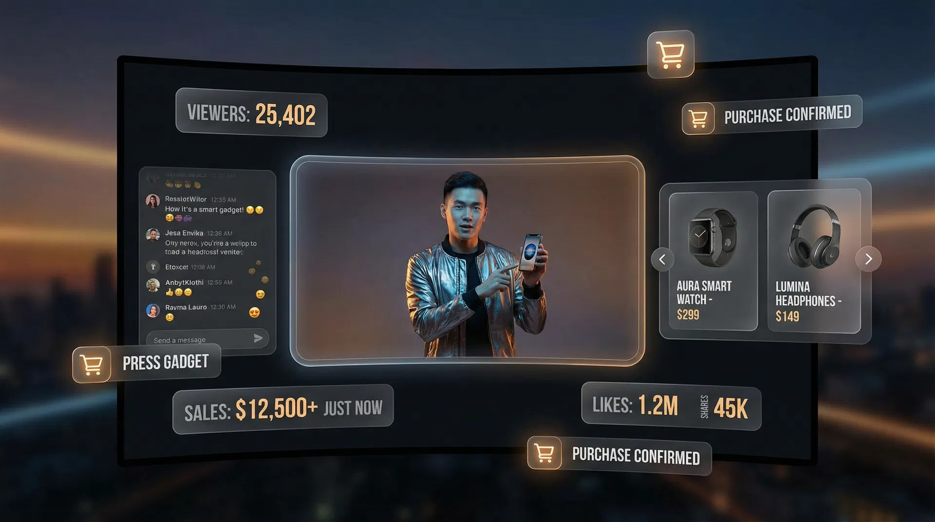 Live Commerce Dashboard