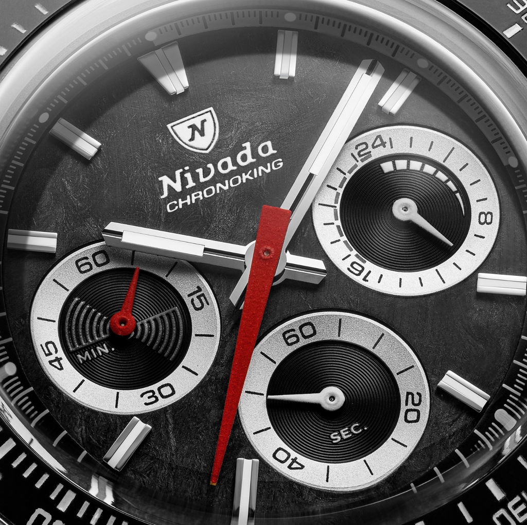 Chronoking Racing chronograph dial with tachymeter scale and subdials